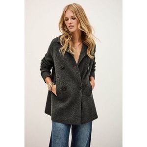 BA&SHvoor vrouwen. 1H25VEST Vest Vesta donkergrijs (34), Casual, Wol