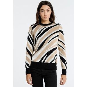 Lois Jeansvoor vrouwen. 452502677 122602 Sweater met dierenprint (XS), Casual, Katoen, Lange mouwen