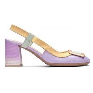 Hispanitasvoor vrouwen. CHV232668 Australia lila leren schoenen -Hoogte hak 6,5cm (37), Leer, 5 tot 8 cm, Geen, Casual