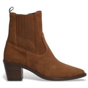 Alpevoor vrouwen. 521311 Bruine Nevada leren enkellaarsjes (40), Leer, 3 tot 5 cm, Geen, Casual