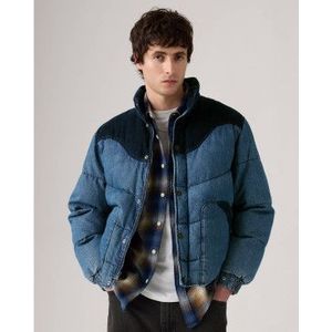 Levi'svoor mannen. 004EX-0000 Korte gewatteerde jas Wild West blauw (M), Casual, Katoen