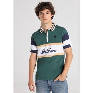 Lois Jeansvoor mannen. 132813006 Polo Blok Groen (S), Casual, Katoen, Korte mouwen
