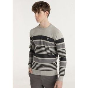 Bendorffvoor mannen. 870695580 Trui Grijs streep (S), Casual, Katoen