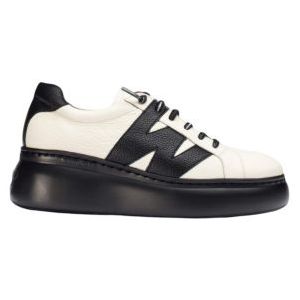 Wondersvoor vrouwen. A-2660_5078_5242 Dorita Leren Slippers wit (35), Leer, 3 tot 5 cm, Veters, Casual