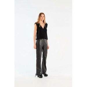 Rotatevoor vrouwen. 115133100 Rotta broek zwart (34), Casual, Leer