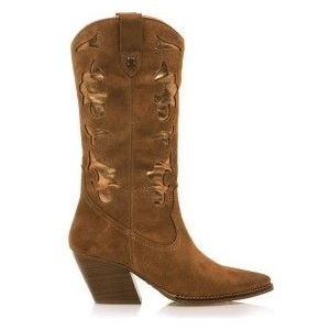 MTNGvoor vrouwen. 53652 Bruine Missouri lederen laarzen -Helphoogte 5cm (38), Leer, 3 tot 5 cm, Geen, Casual