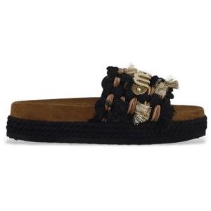 Mouvoor vrouwen. MU.SW451008K Zwarte monoband sandalen (36), 1 tot 3 cm, Geen, Casual