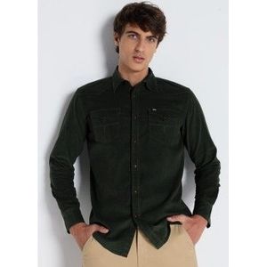 Lois Jeansvoor mannen. 144963420 LOIS JEANS - Microblend overhemd met lange mouwen groen (S), Casual, Katoen
