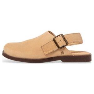 El Naturalistavoor vrouwen. 2587111ZZ005_020 Leren klompen N5871 crème (38), Leer, Beige, Plat, Gesp, Casual