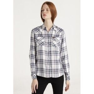 Lois Jeansvoor vrouwen. 431182887 Presley Bloom Overhemd wit (S), Casual, Viscose, Lange mouwen