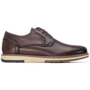 Carmelavoor mannen. 16267802-MARRON Leren schoenen 162678 bruin (41), Leer, Plat, Veters, Casual
