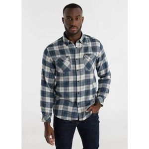 Lois Jeansvoor mannen. 145833504 Francis blauw overhemd (S), Casual, Katoen, Lange mouwen