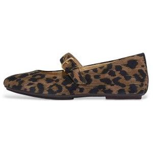Fitflop - E3L-D20 Delicato - Leren Ballerina's - Dierenprint - Plat - Gesp - Casual
