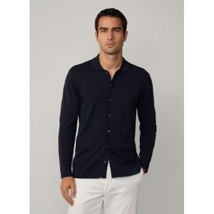 Hackett Londonvoor mannen. HM703323 Esential marine overhemd (L), Casual, Feest, Katoen, Klassiek, Lange mouwen, Marineblauw