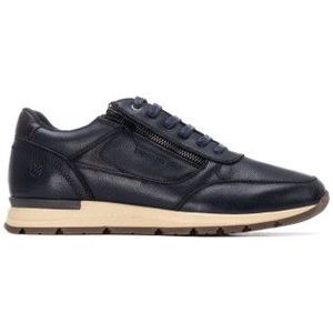 Carmelavoor mannen. 16267703-NAVY Leren sportschoenen 162677 marine (41), Leer, Plat, Veters, Casual