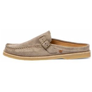 El Naturalistavoor mannen. 259651120005_020 Leren mocassins N5965 Plantae taupe (37), Leer, Plat, Gesp, Casual