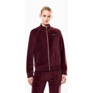 EA7voor vrouwen. 7W000438_AF15653 Donkerrood chenille sweatshirt (XXS), Casual, Granaatappel, Katoen