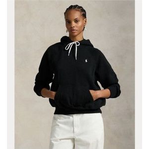 Polo Ralph Laurenvoor vrouwen. 211971698003 Shrunken Fit fleece sweatshirt zwart (L), Casual, Katoen