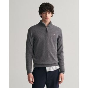 Gantvoor mannen. 87213 Katoenen trui met halve rits Casual
grijs (3XL)