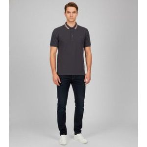 Guessvoor mannen. M5YP66J1314 Polo Nolan marine (S), Casual, Polyester, Korte mouwen, Marineblauw
