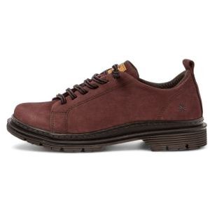 Artunisex. 118971267003_008 1897 bordeauxrode leren schoenen (36), Leer, Plat, Veters, Casual