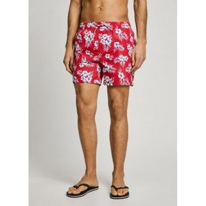 Pepe Jeansvoor mannen. PMB10406 Hibiscus rood zwempak (S), Strandkleding, Gerecycled polyester, Duurzaam