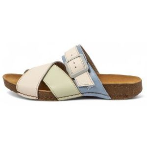 Artvoor vrouwen. 1111811XV003_0MU I Breathe meerkleurige leren sandalen (37), Eco-leer, Plat, Geen, Casual, Veelkleurig