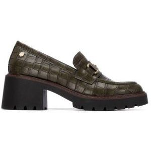 Carmelavoor vrouwen. 16256603-KAKI Leren schoenen 162566 groen (37), Leer, 3 tot 5 cm, Geen, Casual