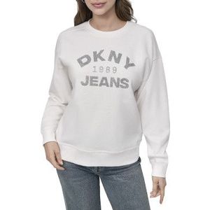 DKNYvoor vrouwen. DJ5T1522 Sweater 1989 beige (L), Casual, Katoen