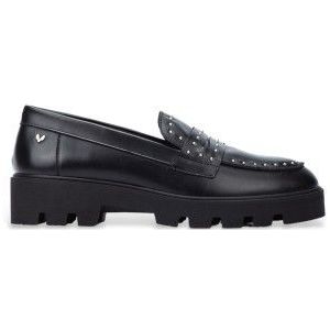 Martinellivoor vrouwen. 1568-A894P Hermosilla Leren Mocassins 1568 zwart (39), Leer, 3 tot 5 cm, Geen, Casual