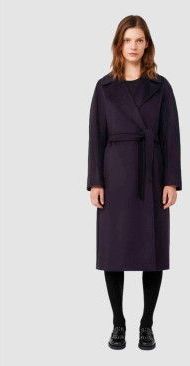 Weekend Max Maravoor vrouwen. 2525016102600 Marine hars jas (36), Casual, Wol, Marineblauw