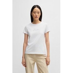 BOSS - Esogo T-shirt - Wit - Casual - Katoen - Korte Mouwen