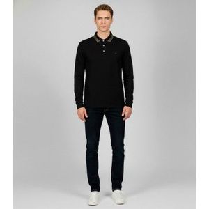 Guess - M5BP58K7O64 - Polo - Zwart - Lange Mouwen - Synthetisch