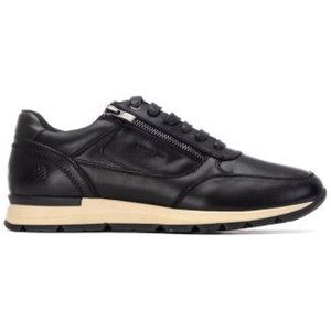 Carmelavoor mannen. 16267704-NEGRO Leren sportschoenen 162677 zwart (41), Leer, Plat, Veters, Casual