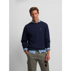 Silbonvoor mannen. 133895 Klassiek marine neopreen sweatshirt (S), Casual, Katoen, Marineblauw
