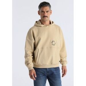 Six Valvesvoor mannen. 560951652 Sweatshirt rug graphic beige (M), Casual, Katoen, Lange mouwen