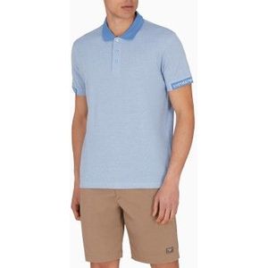 Emporio Armanivoor mannen. EM000571_AF12330 Blauwe polo met korte mouwen (M), Casual, Katoen