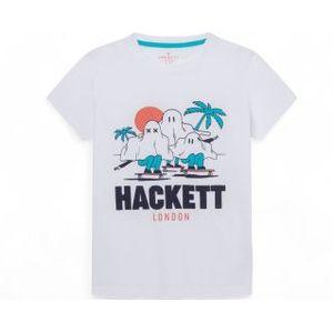 Hackett London - HK500921 - T-shirt - Wit - Katoen - Korte Mouwen