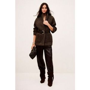 BA&SHvoor vrouwen. 1H25CLAU Bruine Claudy jas (34), Casual, Wol