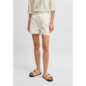 BOSSvoor vrouwen. 50540402 Taschi broek wit (36), Beige, Casual, Katoen