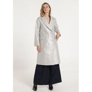 Victorio & Lucchino, V&Lvoor vrouwen. 390088181 Grijze deluxe stoffen jas (XS), Casual, Grijs, Klassiek, Polyester