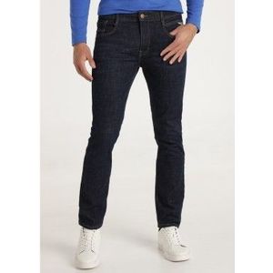 Six Valvesvoor mannen. 500181672 Jeans Slim Mid-cropped Kruis marine (28), Casual, Katoen, Denim, Marineblauw