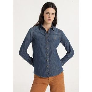 Lois Jeansvoor vrouwen. 431962885 Paola Rudi blauw shirt (XS), Casual, Katoen, Lange mouwen