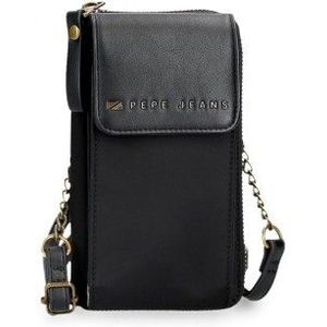 Pepe Jeansunisex. 7925331 Morgan mobiele telefoon portemonnee-bandtas zwart (OSFA), Casual, Polyester