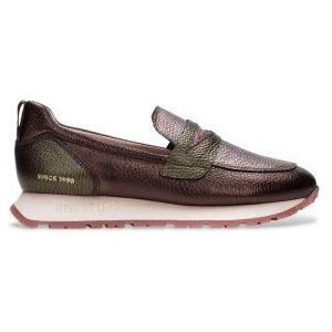 Hispanitasvoor vrouwen. HI254387 Bruine Kansas Leren Mocassins (38), Leer, Plat, 1 tot 3 cm, Geen, Casual