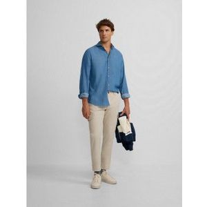 Silbonvoor mannen. 133618 Beige cargo broek (38), Casual, Katoen