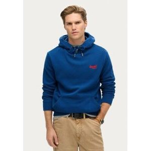 Superdryvoor mannen. M2013110D Hooded sweatshirt met logo Essential blauw (S), Casual, Katoen