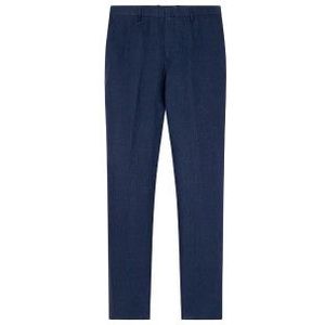 Hackett Londonvoor mannen. HM212549 Lin Delave marine broek (32/34), Casual, Vlas, Klassiek, Marineblauw
