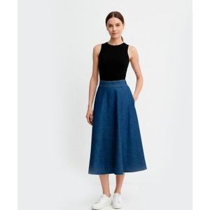 Marellavoor vrouwen. 2523106014200 Figuur rok blauw (38), Casual, Denim