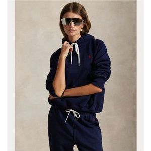 Polo Ralph Laurenvoor vrouwen. 211971698001 Shrunken Fit fleece sweatshirt wit (XS), Casual, Katoen